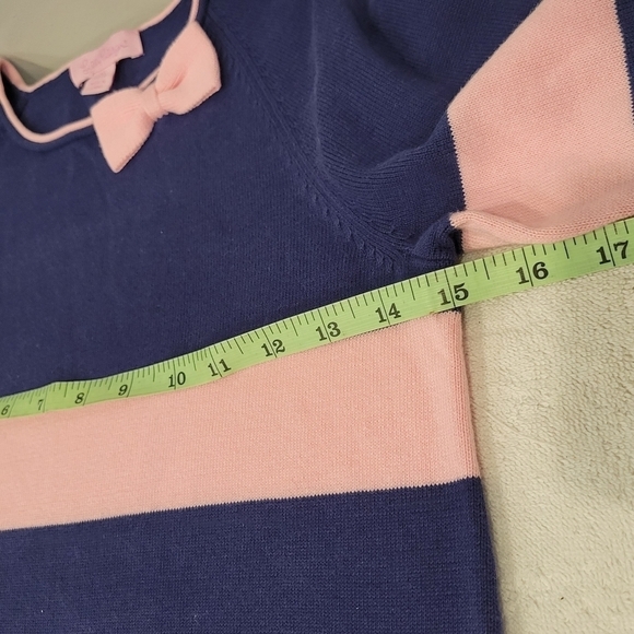 Lilly Pulitzer Odile Navy Pink Striped Sweater Dress size XL Girls. - Picture 5 of 6